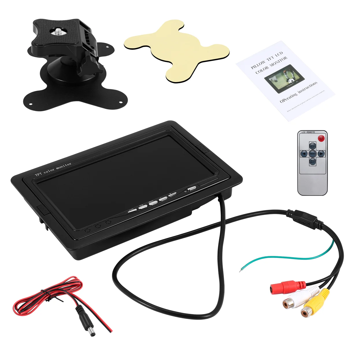 Mini TV 7 Inch HD Monitor 800X480 Portable Car LCD Screens on DVD/CMMB Two Input for Passenger Cars Trucks XY