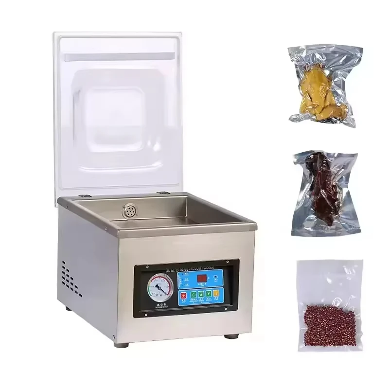

DZ-260 260mm industrial single chamber vacuum packaging machine Small business household automatic vacuum packaging machine
