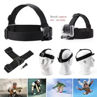 Adjustable Head Strap Mount for GoPro Hero 11/10/9 & SJCAM VP202 - Nylon Headband for Cycling Skiing Extreme Sports Accessories