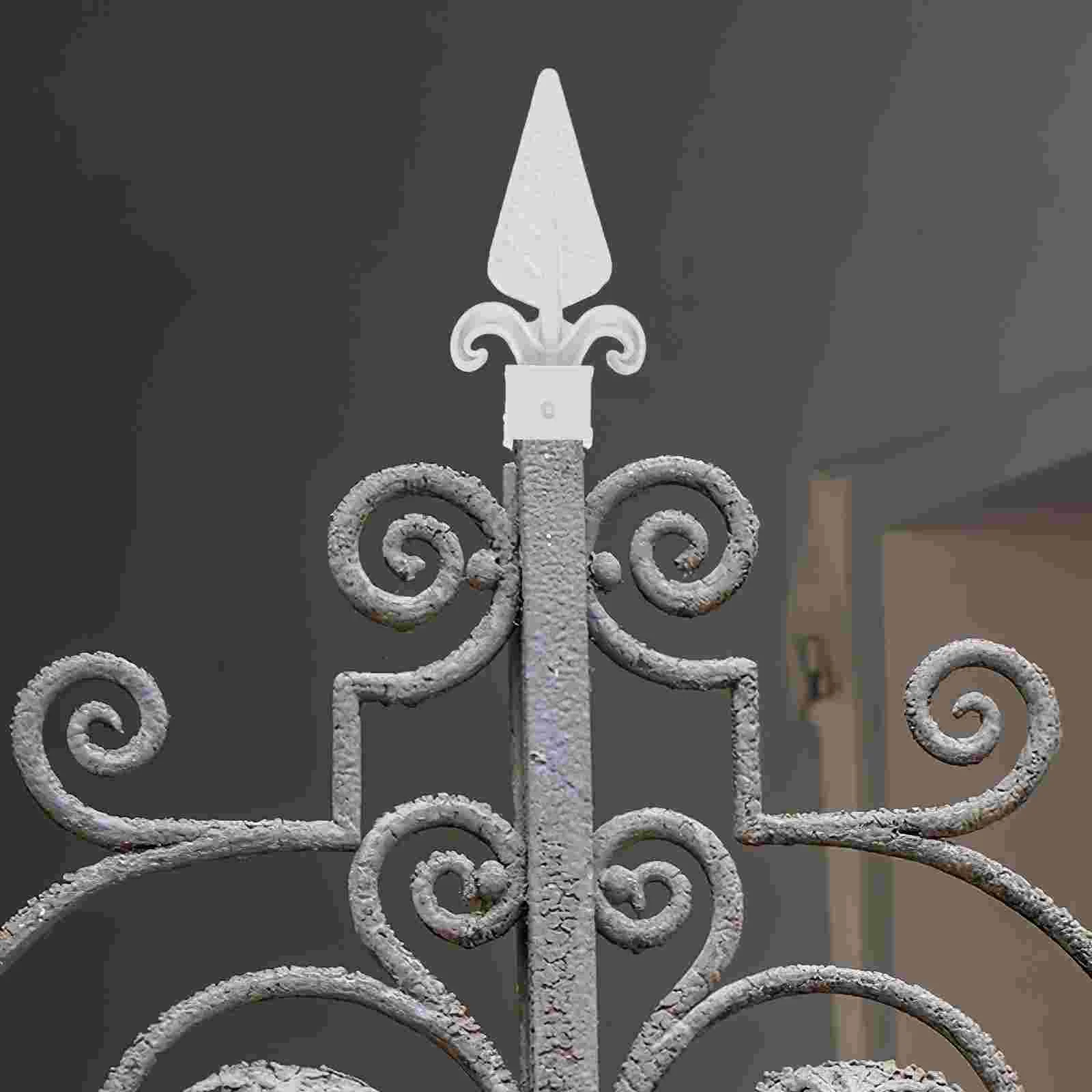 10 Pcs Fence Spearhead Decor Accessory Garden Finial Topper Finials Outdoor Post Border Metal Decorative