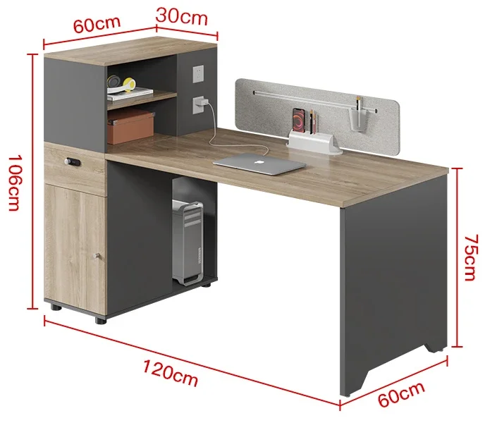 

Desk Simple 4-Person Station Computer Desk Four-Staff Table and Chair Combination