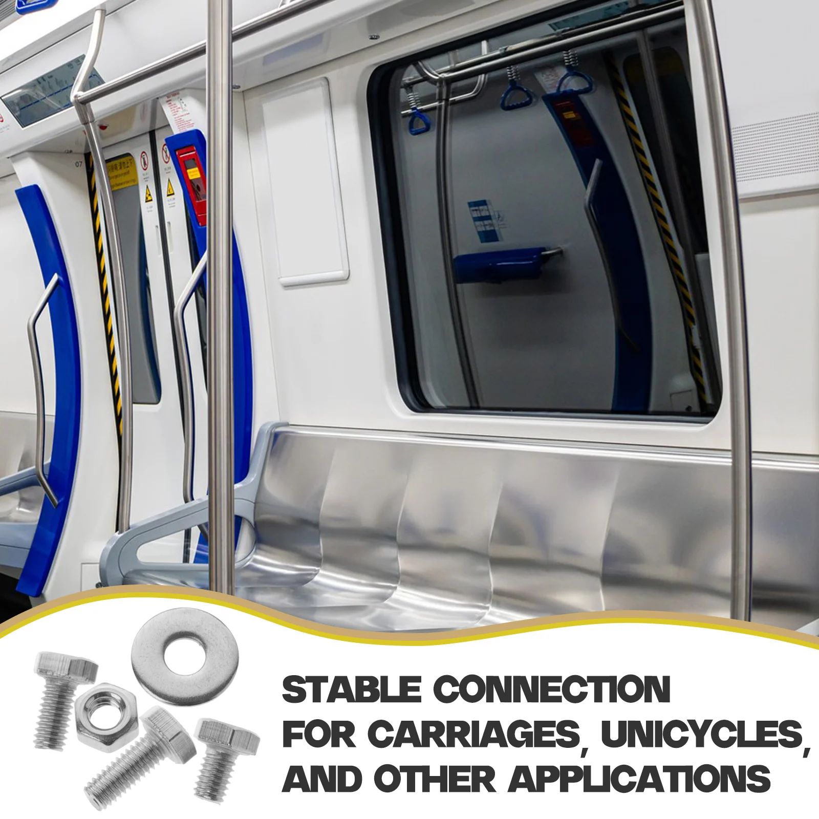 

10 Sets Bolt Suite Bolts Carriage Kit Assortment Handle Hardware Stainless Steel Nuts