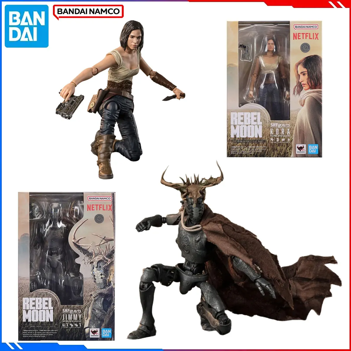 

Genuine Bandai Original Rebel MoonPart One: A Child of Fire Figure Model Kit SHF 1/12 Anime Figure Kora Jimmy Action Model Toys