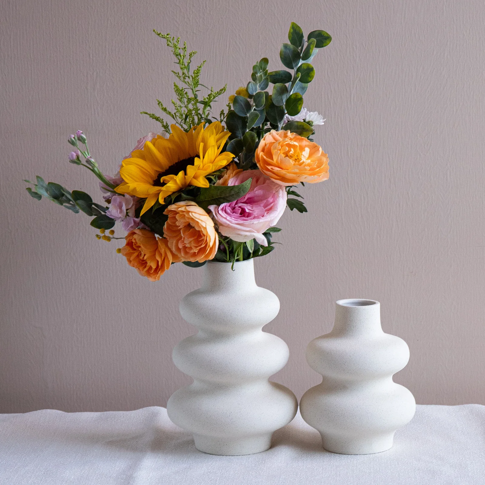 Creative New Baked Vase Ins Style High-looking Frosted Flower Arrangement Cross-border Ceramic Home Furnishings
