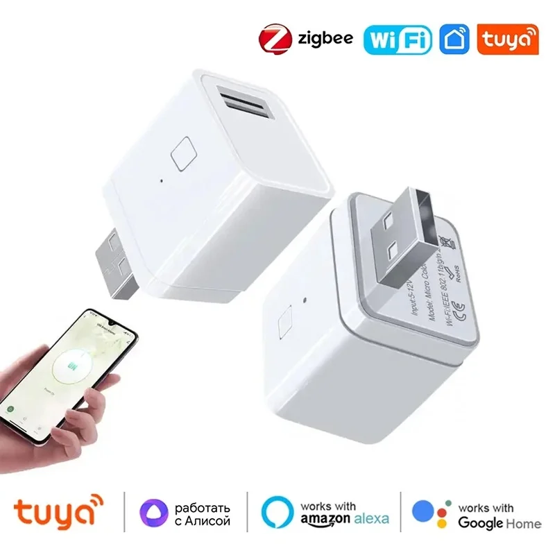 Tuya WiFi Micro USB Adaptor 5V Mini WiFi USB Power Adaptor Smart Timing Charge Plug Work With Alexa Google Assistant Smart Life