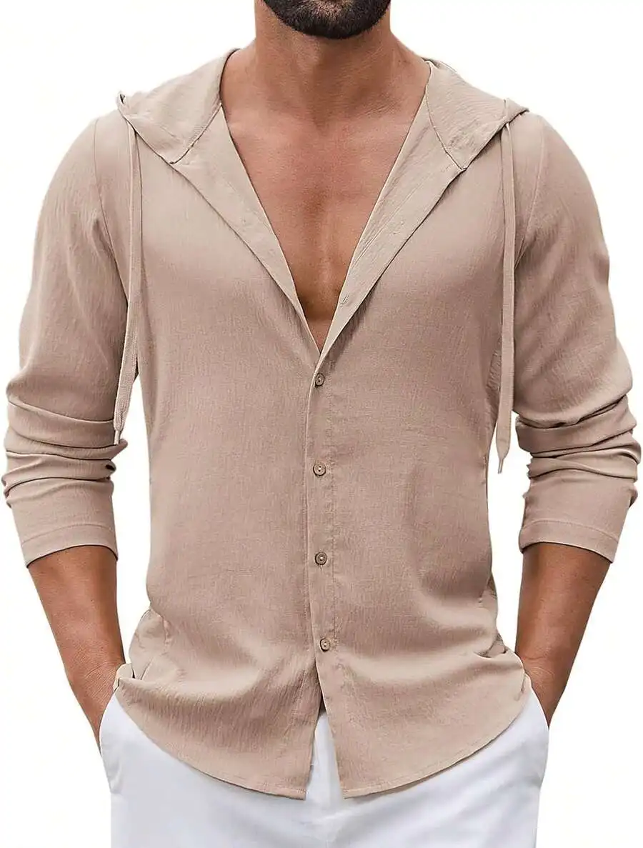 

Mens UPF 50+ Sun Protection Hooded Shirt Lightweight Quick Dry Beach Hiking Fishing Cover Up