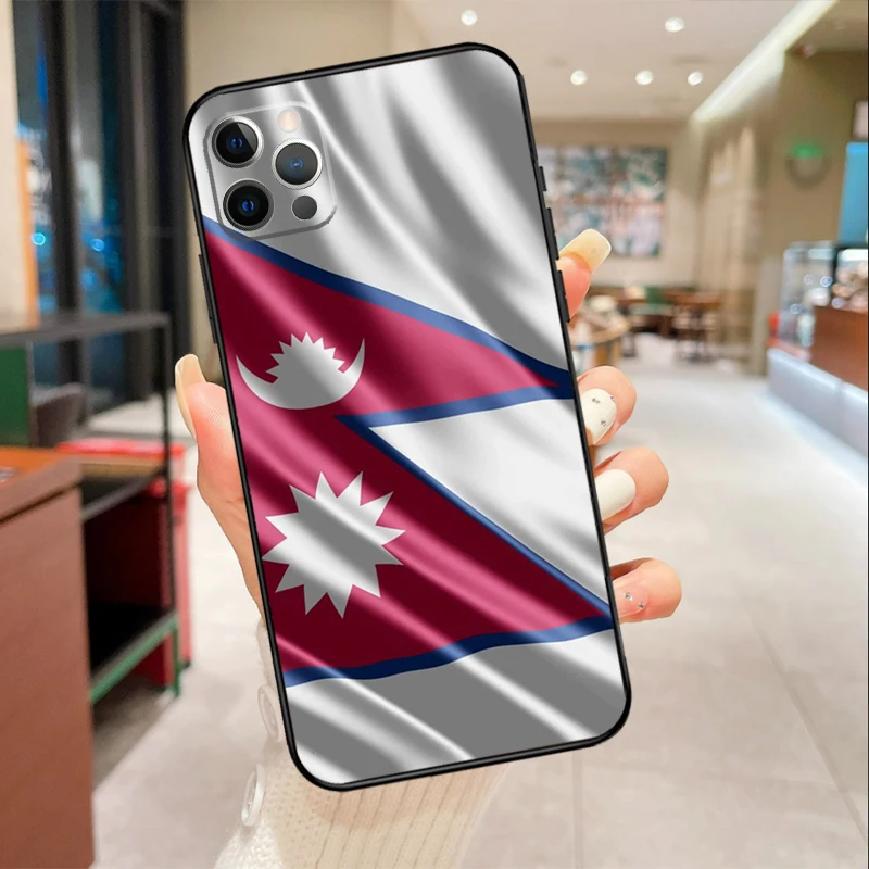 Nepal Flag Phone Case For iPhone 16 15 13 11 12 14 Pro Max Mini XR X XS Max 6S Plus Cover