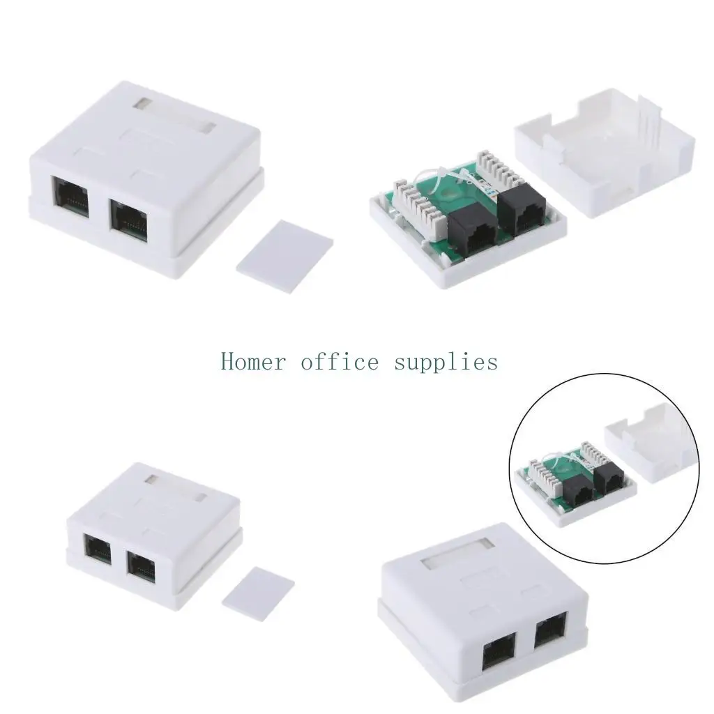

K43B 2PORT UTP RJ45 CAT6 Surface Junction Box Connector для 6 Cat6e 8p8c