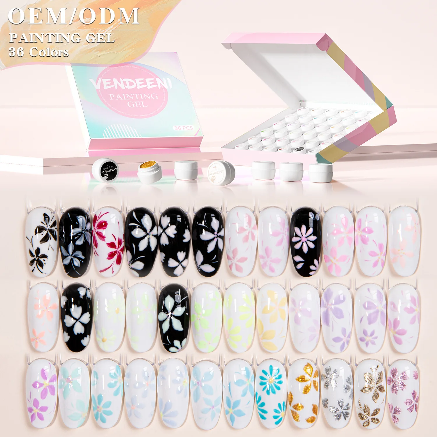 

Vendeeni 36 Colors Painting Gel Nail Polish Colorful Drawing UV LED Soak Off Gel Lacquer Painted Gel Varnish For Nail Art Design