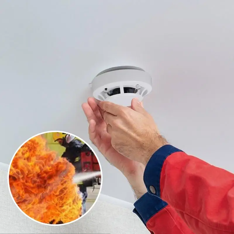 Fire Detector Sensor Small Home Fire Detectors Wireless Interconnected Kitchen Alarm Battery Operated Security Fire Alarm