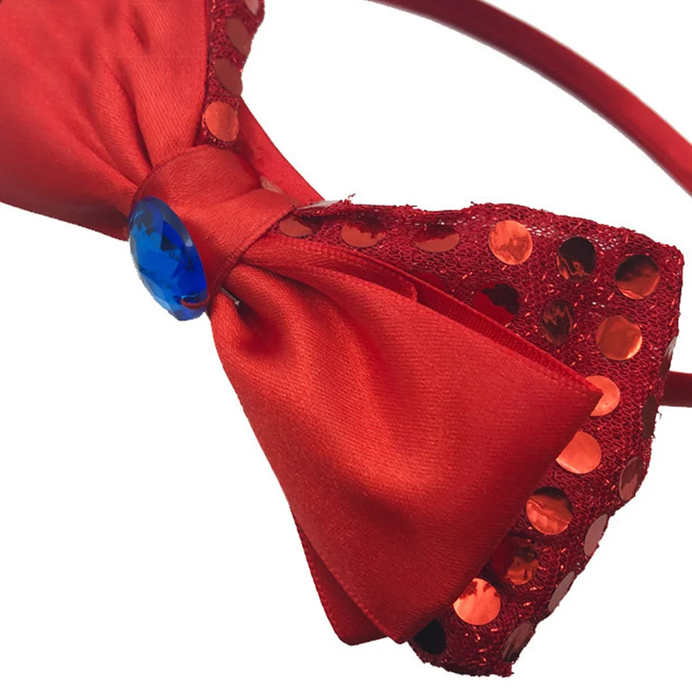 

2Pcs Christmas Hair Hoop Sequin Bowknot Headband Festive Party Hair Accessories Decoration Christmas Bow Headband