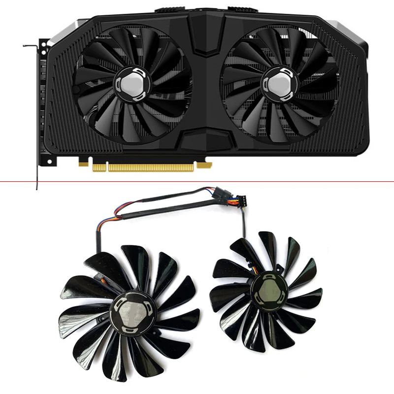 2PCS 95MM 4PIN FDC10U12S9-C CF1010U12S AMD RX5700XT 5600 GPU FAN For XFX RX 5600 5700 XT RAW II Video Card Cooler Video Card Fan