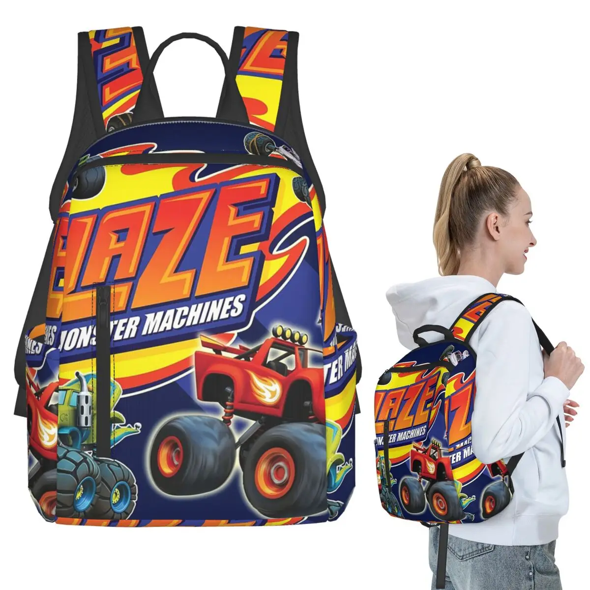 Blaze And The Monster Machines Crew Backpack Student BookBag Boys Girls School Bag Computer Shoulder Bags Men Women