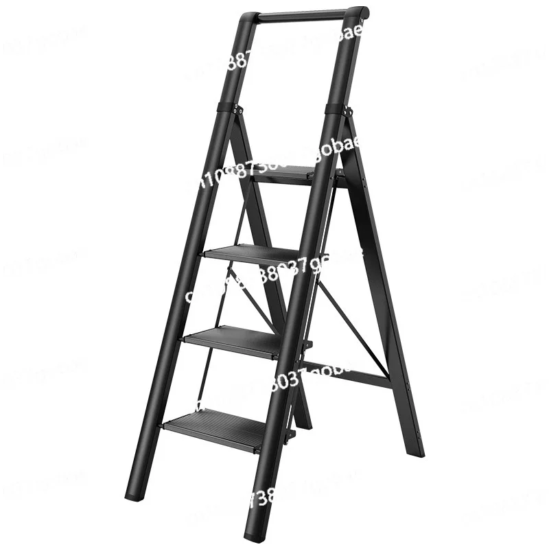 

Бытовая складная лестница из алюминиевого сплава, многофункциональная телескопическая лестница для внутренней безопасности, четырехступенчатая лестница-подставка для цветов