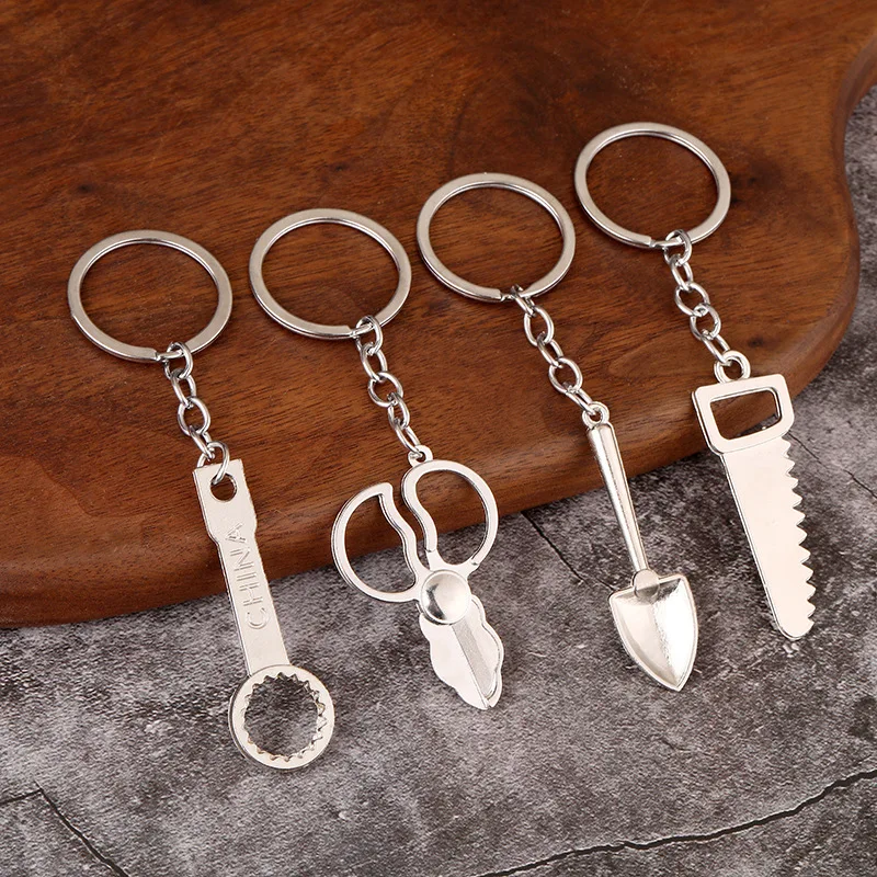 Popular simulation tool keychain metal creative wrench screwdriver hammer keychain car small gift pendant