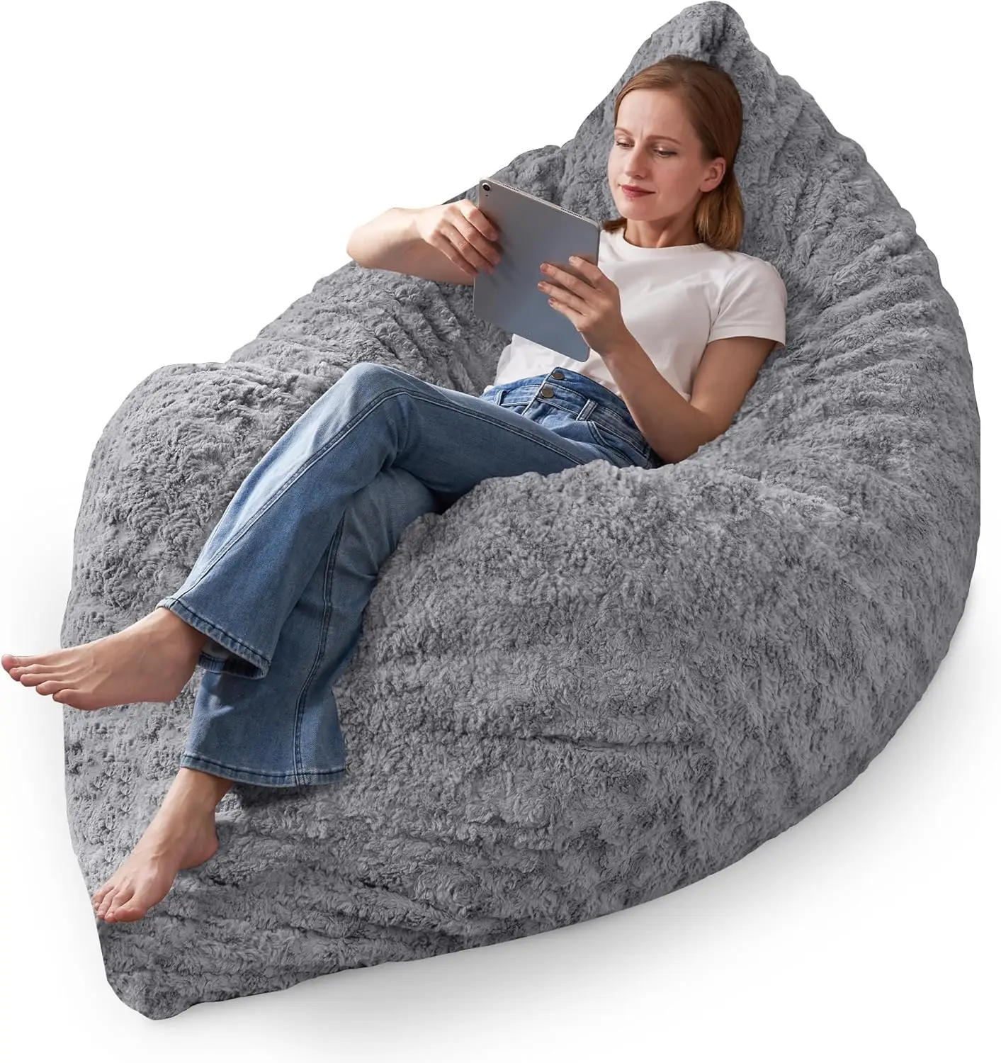 3 in 1 Bean Bag Chair, Giant  Bag, Memory Foam Filling Bean Bag Sofa, Adult Bag Chair, Machine Washable Cover,