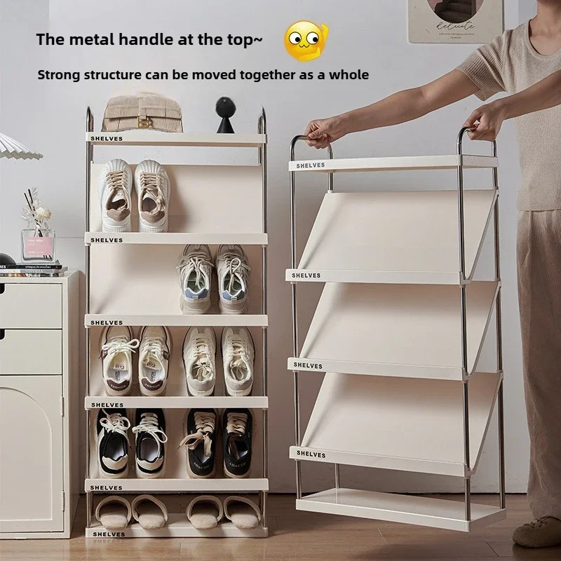 

Dormitory at the entrance, rental house, living room, multi-level home, multifunctional storage, simple sloping shoe rack