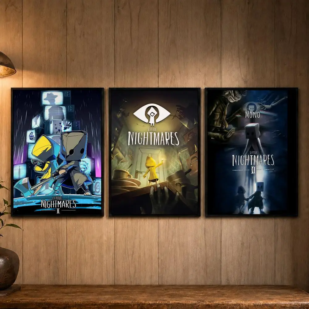 Cool Game L-Little NightmaresS Poster Self-adhesive Art Poster Decoracion Painting Wall Art White Kraft Paper Home Decor