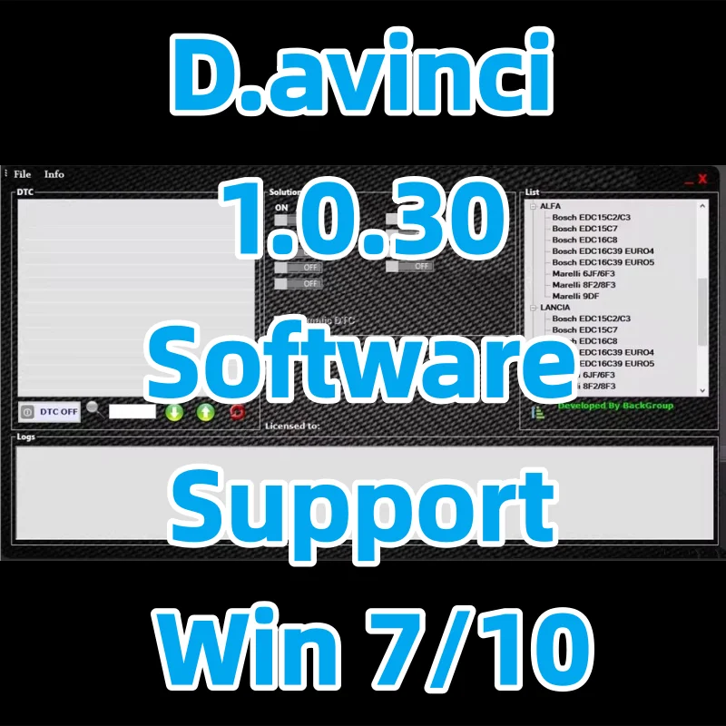 D.avinci 1.0.30 Car Software Support Win 7/10 Work on K.ESS/K.TAG Repair Software Activate REMAPPING ECU Repair