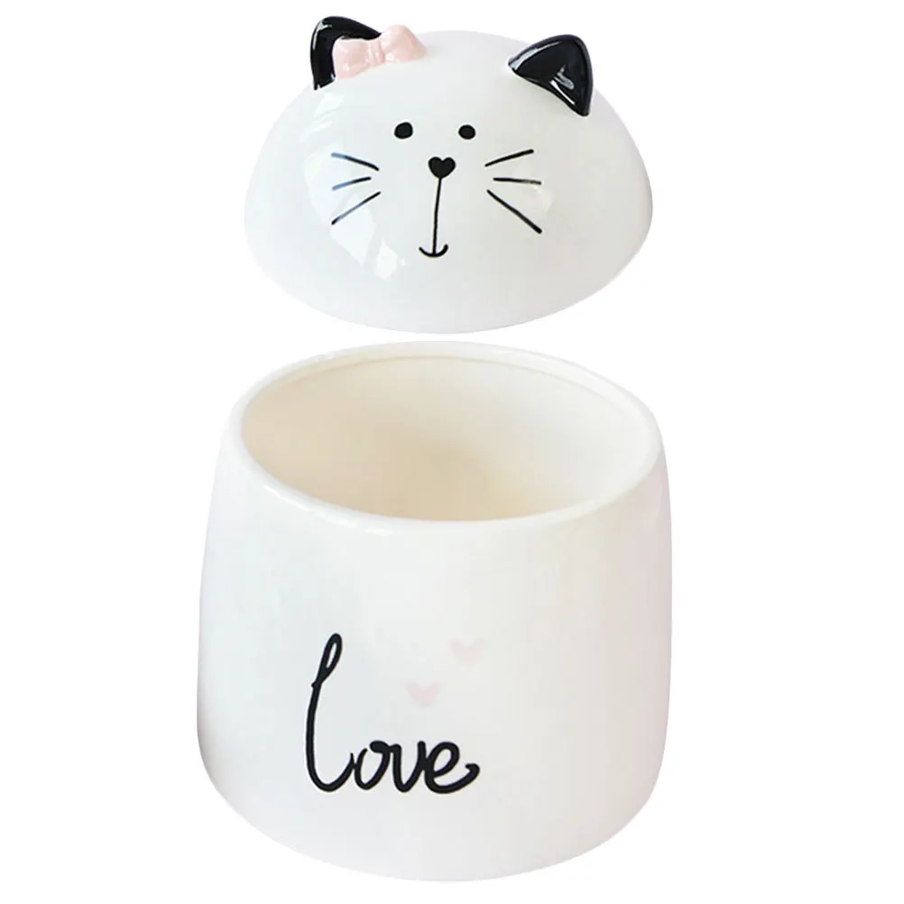 

Cat Shape Ceramic Storage Jar Premium Multipurpose Tea Canister Spice Sugar Jar Ceramic Seasoning Container