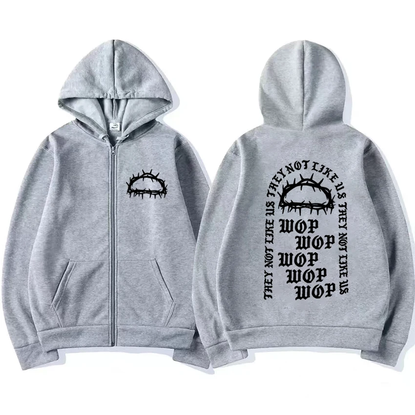 Hot Rapper Unisex Hoodie para homens e mulheres, jaqueta de lã com zíper, streetwear Hip Hop, Drake, nós não como nós, vintage, quente