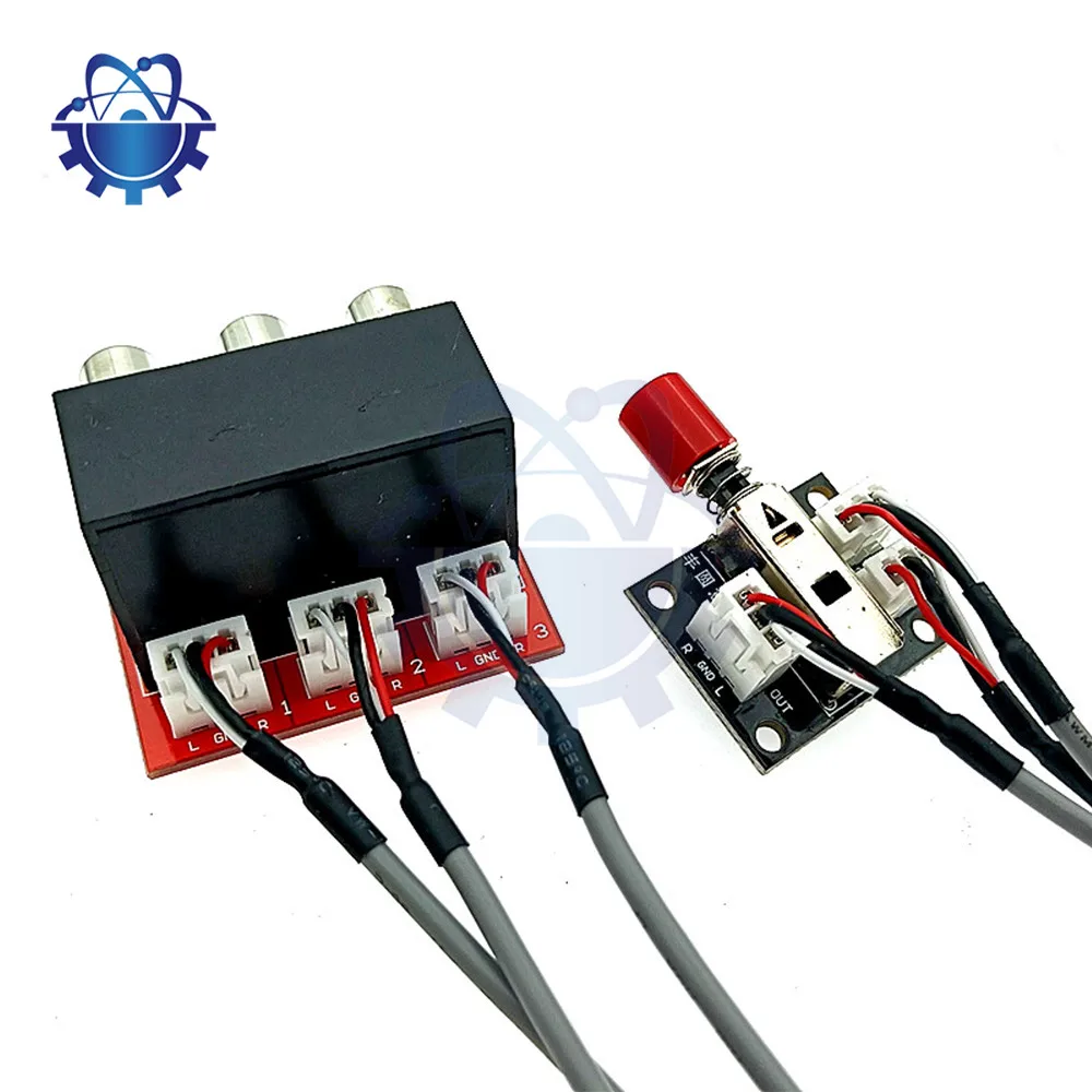 DIY Kits Audio Switching Board Audio Input Signal Selector Relay Module Signal Input Non-Common-Ground Mechanical Switch Type