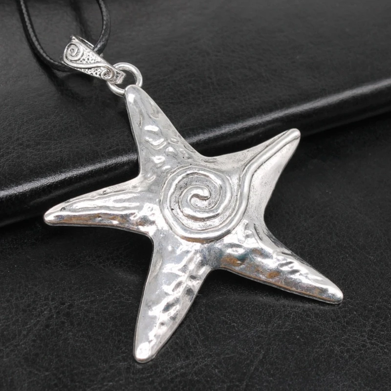 Punk Gothic Y2K Exaggerate Star Charm Clavicle Chainเชือกเทียน-เครื่องประดับ-Decor