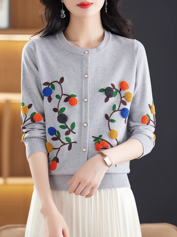 Pull cardigan à manches longues pour femmes, tricots à boutonnage simple, vêtements pour femmes, printemps, automne