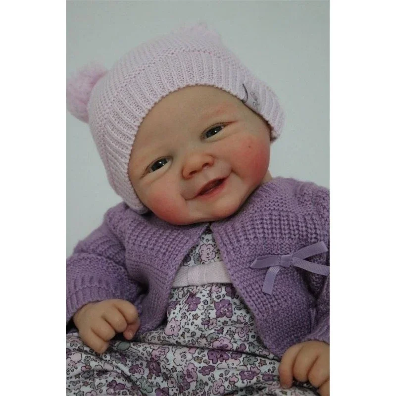 NPK 19'' Newborn Bebe Kit Vivienne Already Painted Doll Parts 3D Skin with Visible Veins Cute Lifelike Birthday Christmas Gifts