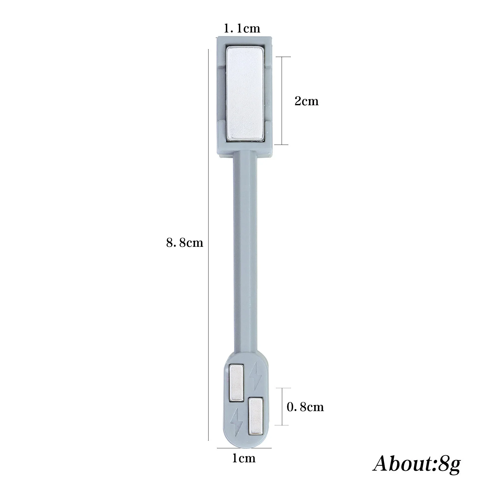2ชิ้นแท่งเจลเคลือบเล็บแมวตาแม่เหล็กเครื่องมือสองหัวติดเล็บชุดแม่เหล็กแท่งไม้กายสิทธิ์สำหรับบ้าน DIY ร้านเสริมสวย