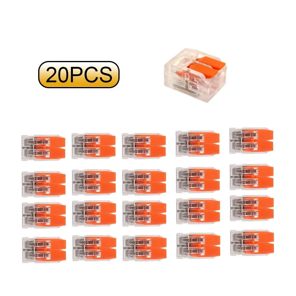 20/80 Stück Box Elektrische Hebelkabelverbinder 2-Port 3-Port 5-Port Elektrische Kabelklemme Mini Schnellverbinder