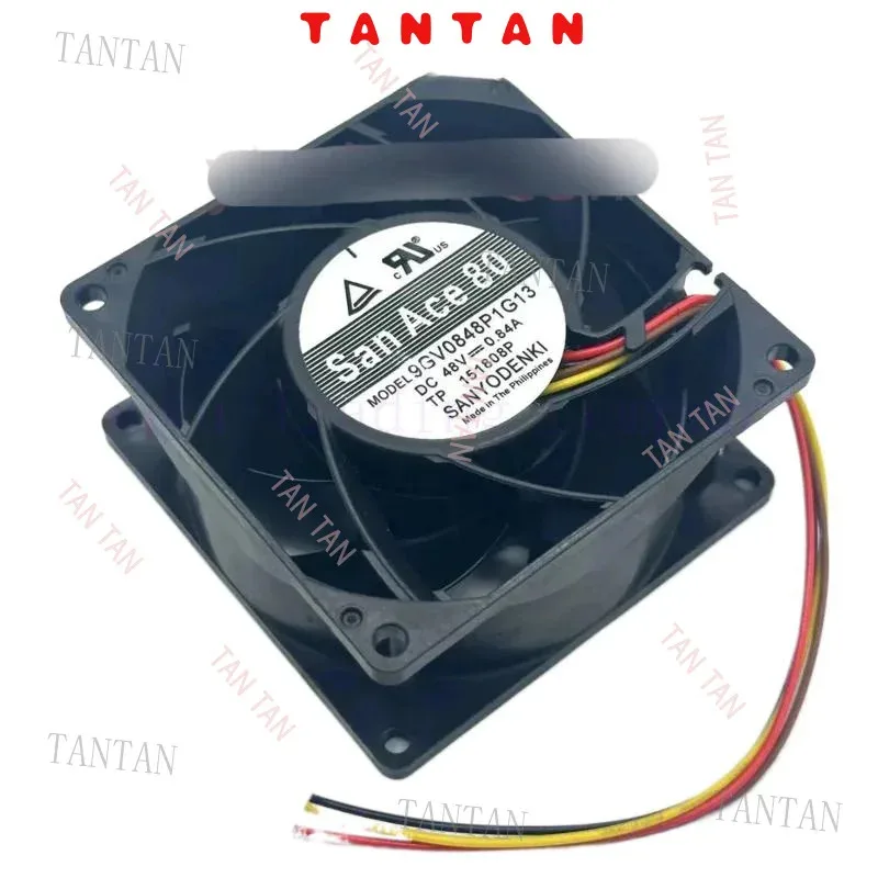 

FOR Sanyo Denki 9GV0848P1G13 DC 48V 0.84A 80x80x38mm 4-Wire Server Cooling Fan NNNNN