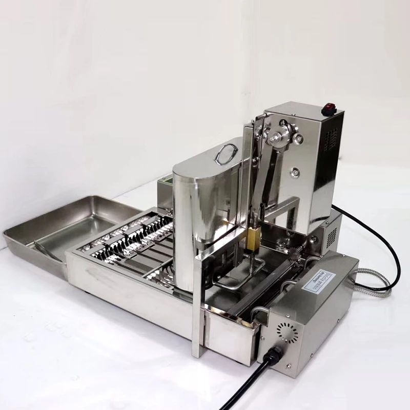 Automatic Electric Doughnut Maker Commercial 4 Rows Mini Machine With Fryer