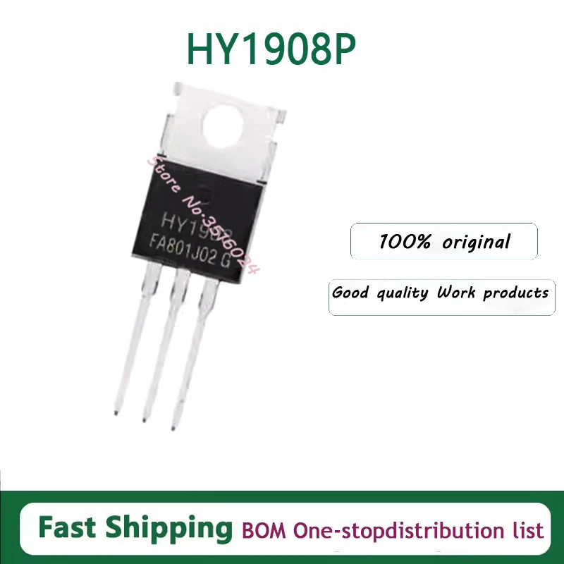 10PCS/lot  HY1908P HY1908  TO-220 80V 90A 100% NEW