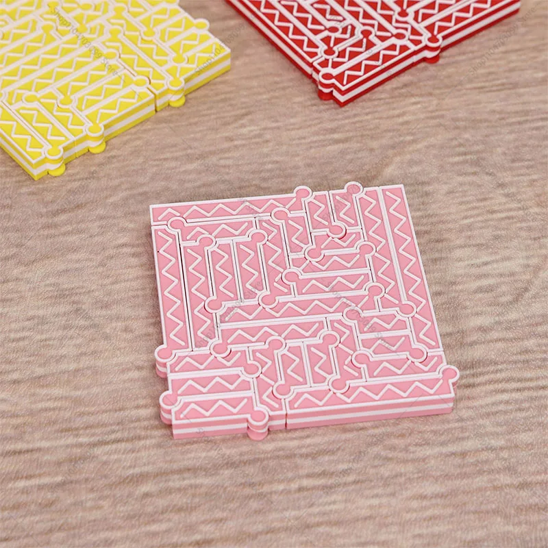 مكعبات بناء مسار المتاهة المعيارية DIY - لعبة ألغاز متشابكة، مجموعة لعب متاهة تجميع إبداعية، هدية دعابة للدماغ