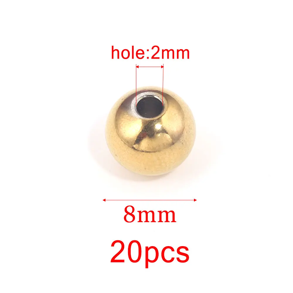 20–100 Stück, 3, 4, 5, 6, 8 mm, Edelstahl-Abstandsperlen, runde Kugel, lose Rocailles für DIY-Armbänder, Schmuckherstellung, Zubehör