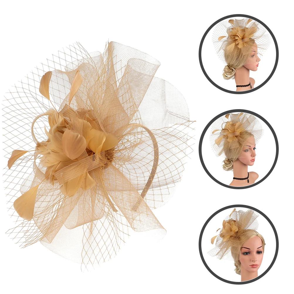 

Mesh Bride Hat Headband Women Wedding Tea Party Accessories Fascinator Flapper Vintage Style Lightweight Comfortable Versatile