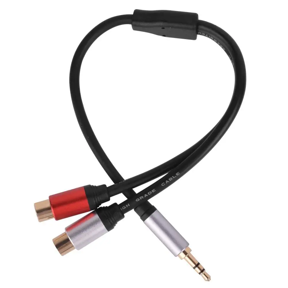 Stereo 3.5mm to 2RCA Y Splitter Cable Male to Female 3.5 AUX Jack Adapter Audio Extension Cord for Computer Mobile Phone Speaker