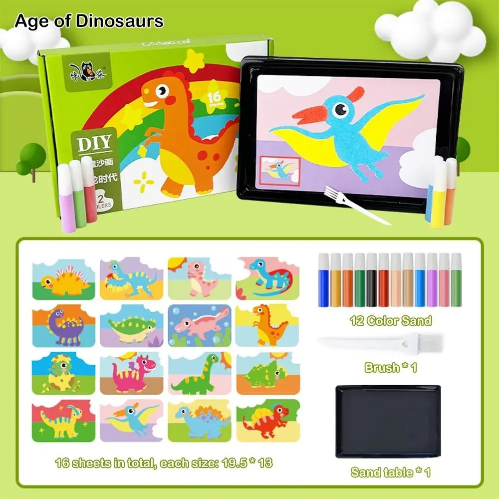 Nouveau bricolage sable dessin ensemble Art photos enfants éducation sable Art photos artisanat apprentissage enfants coloriage jouet