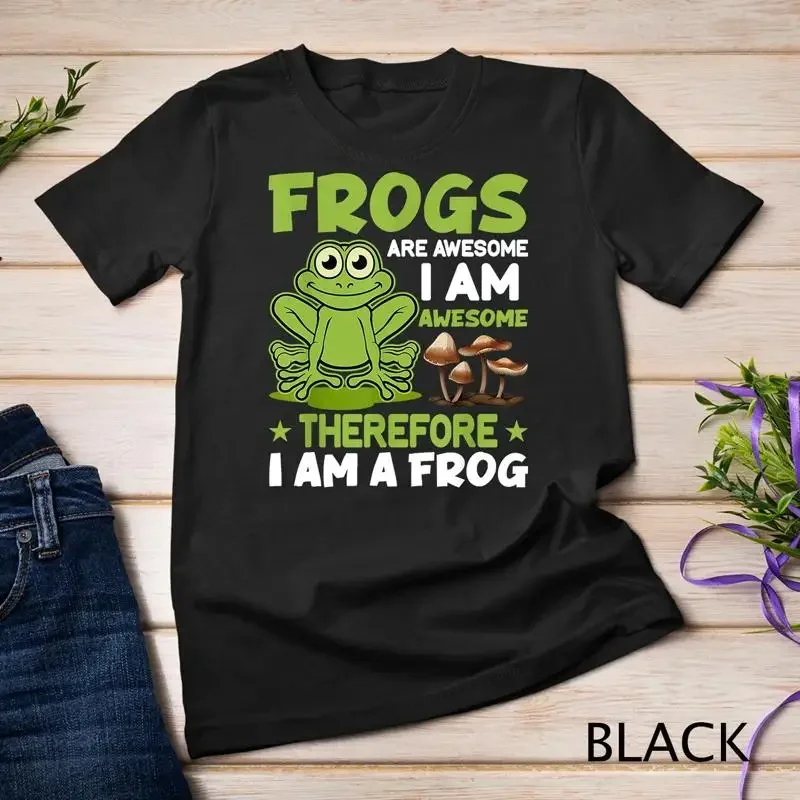 Frogs Are Awesome Funny Frog Lover Mushroom Frog Unisex T shirt