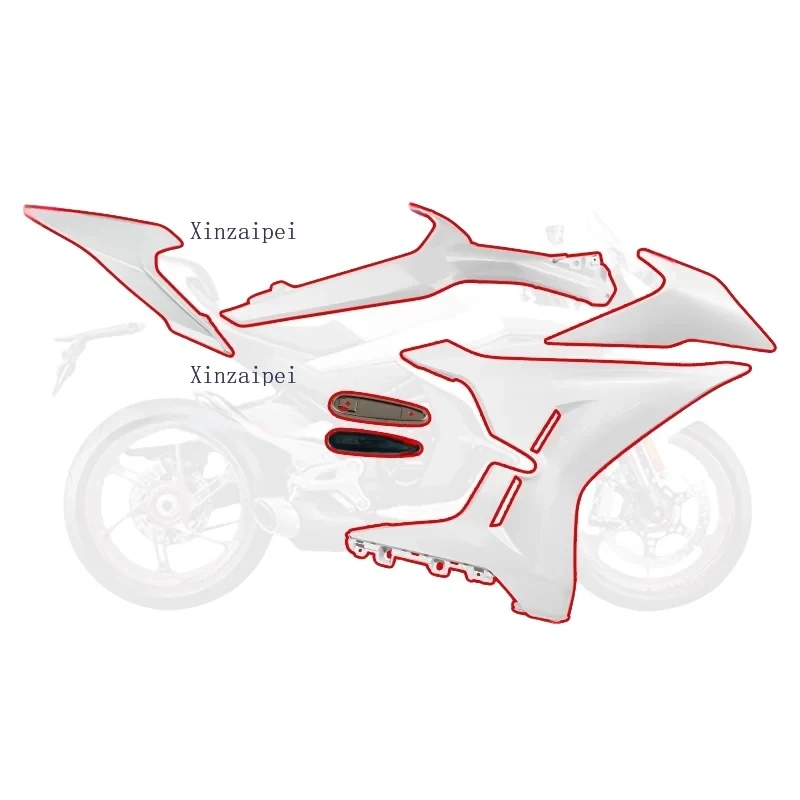FOR CFMOTO 450SRS 2024 Starlight White Motorcycle Body Shell Fairing 2024 450 SRS Protective Board Cover Original Accessories