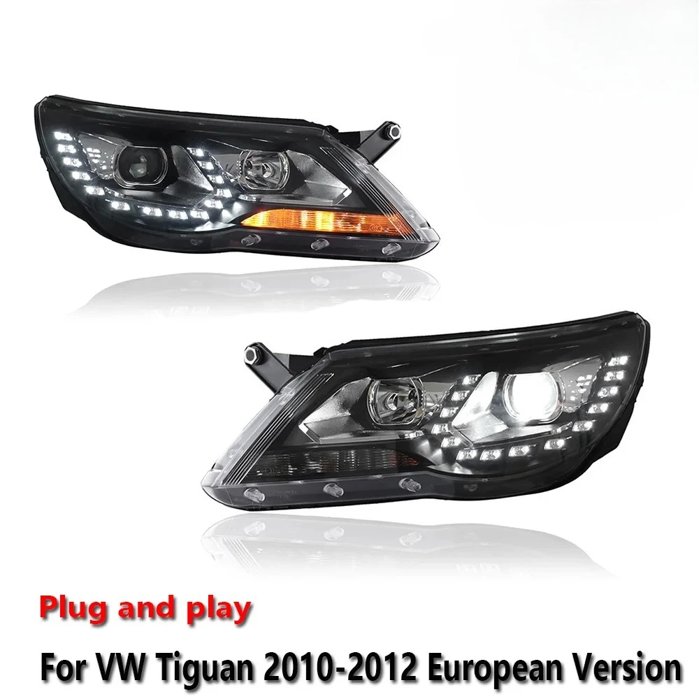

Car LED Upgrade Headlight Accessories For VW Tiguan 2010-2012 EU Version DRL Brake Turn Signal Lamp Plug and Play