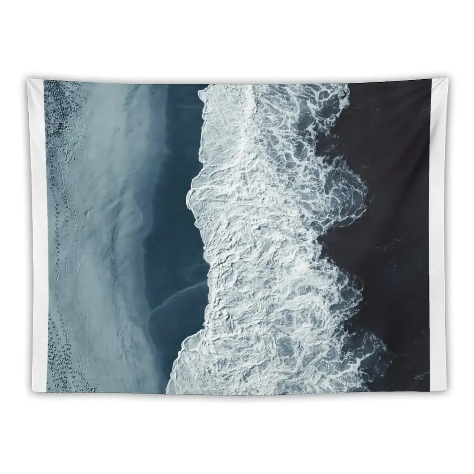 

Aerial Dark Blue Ocean - Beach - Sea - Travel photography by Ingrid Beddoes Tapestry Room Decore Aesthetic Tapestry