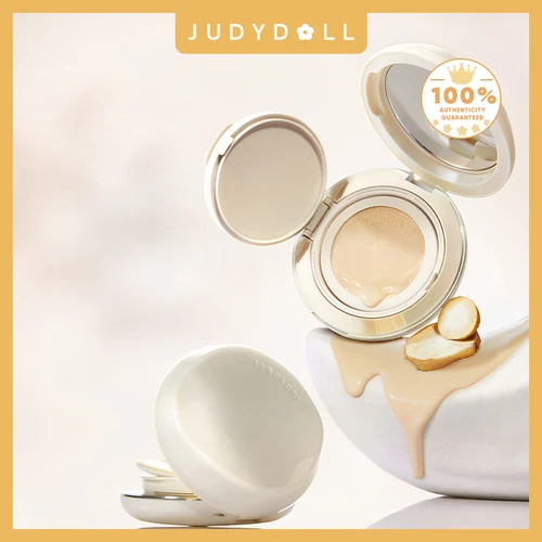 Judydoll Base de cojín hidratante, Dewy & Hydrating, ligera y transpirable, cobertura construible, para pieles secas