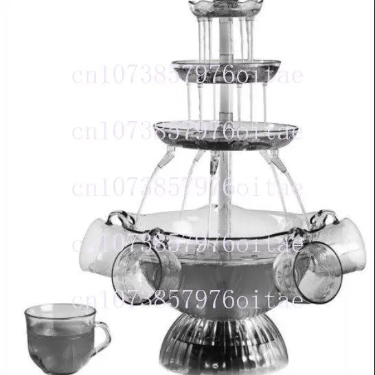 A 5-glass Red Wine Fountain Party Can Be Used To Decorate A Cocktail Party