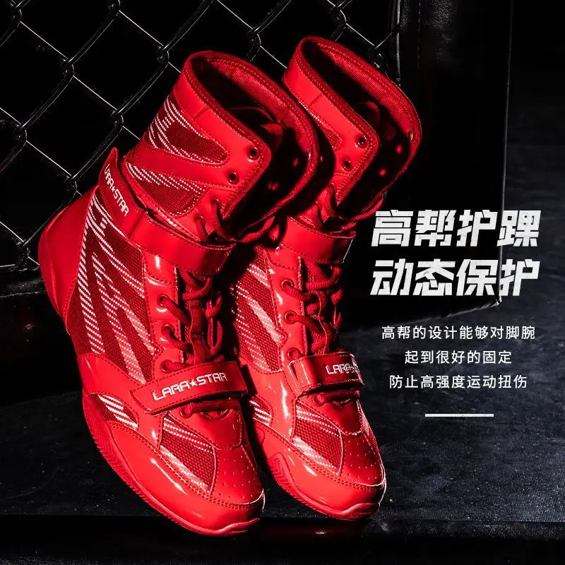 

Wrestling Shoes Men's Boxing Shoes Powerlifting Bodybuilding Boots Footwear Fighting Shoes