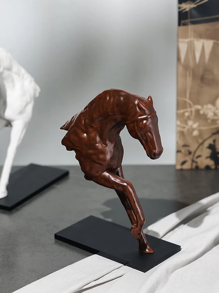 Half Body Horse Sculpture Ornament,Creative Arts,Living Room,Study,Office,Desktop Statues,Crafts Decorations Customized