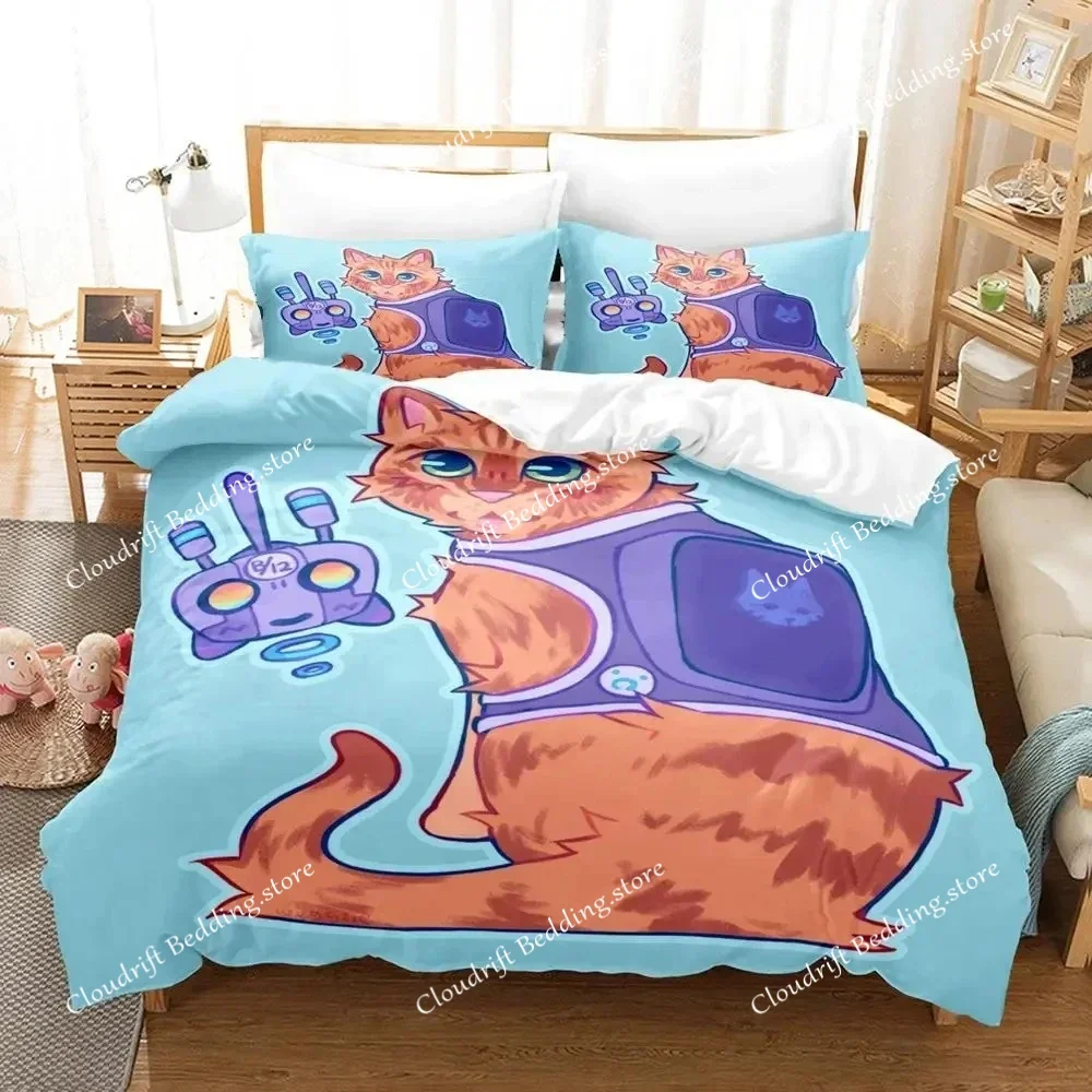 

3D Print Game Stray Cats Bedding Set Duvet Cover Bed Set Quilt Cover Pillowcase Comforter King Queen Size Boys Adult Bedding Set