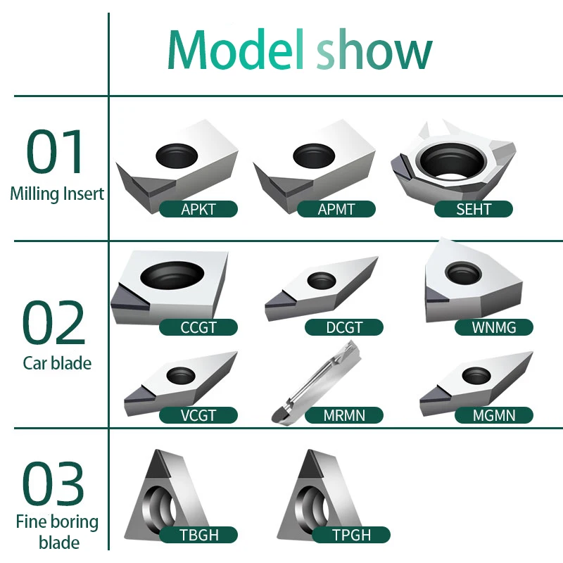 KaKarot Chip breaking PCD diamond cutter turning tools insert cnc external boring lathe brass Aluminum carbide cutting plates