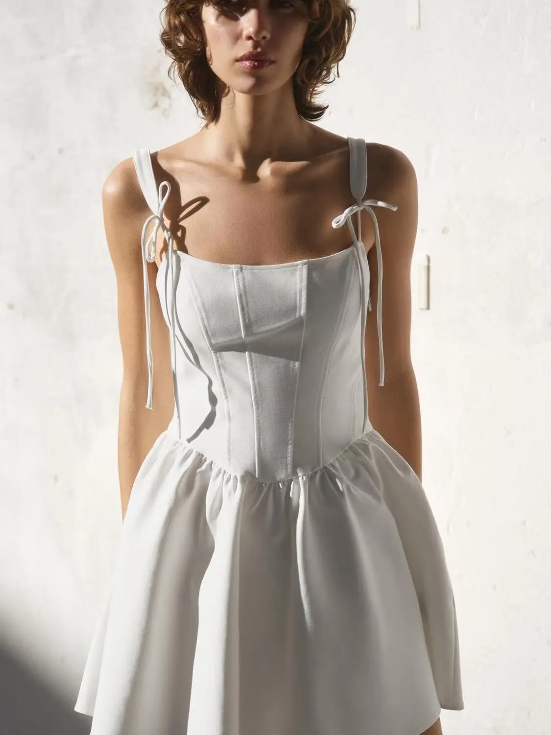 

Ele Summer New Arrival Women's Dr ZA2026 Svel Fitted Bustier Sle Fluffy Dr Tight Bodycon Gown